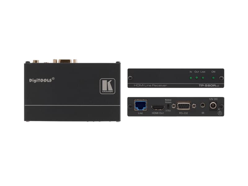 Kramer TP-580RXR, Empfänger für HDMI, bidrektionales RS-232 und IR über HDBaseT Twisted Pair