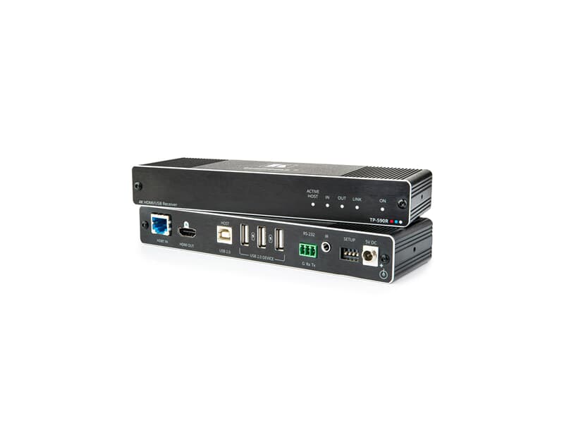 Kramer TP-590R - 4K60 4:2:0 HDMI Empfänger mit USB, RS–232, & IR über HDBaseT 2.0 (40