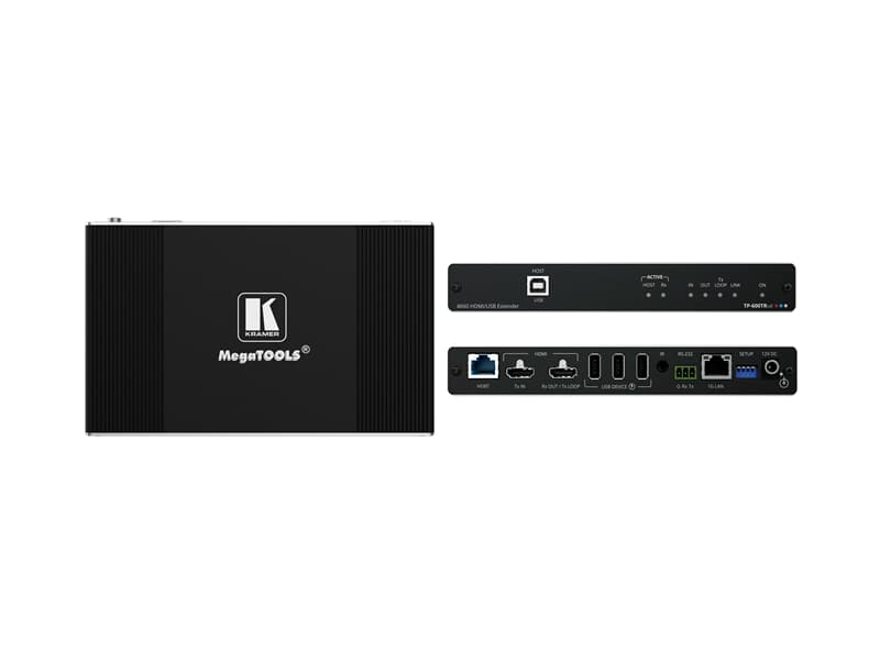 Kramer TP-600TRXR - 4K60 4:4:4 HDMI–Extender mit USB, Ethernet, RS–232 & Infrarot übe