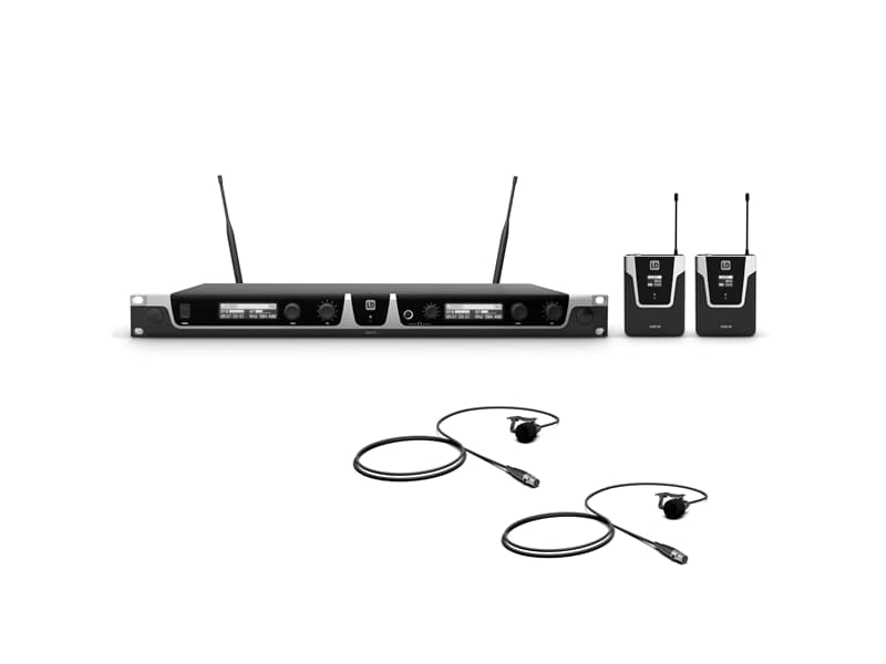 LD Systems U505 BPL 2 - Wireless Microphone System with 2 x Bodypack and 2 x Lavalier Microphone