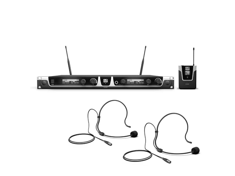 LD Systems U508 BPH2 - Funkmikrofon System mit 2 x Bodypack und 2 x Headset