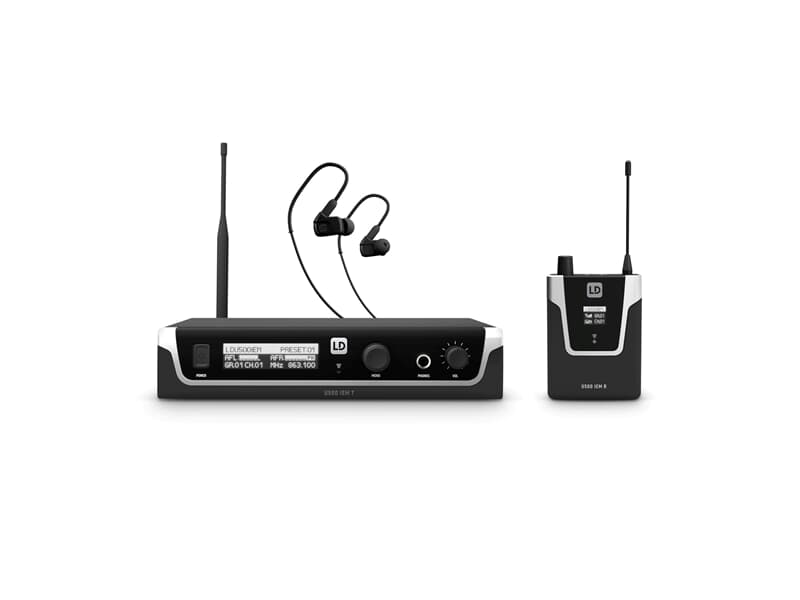 LD Systems U508 IEM HP - In-Ear Monitoring-System mit Ohrhörern - 863 - 865 MHz + 823 - 832 MHz