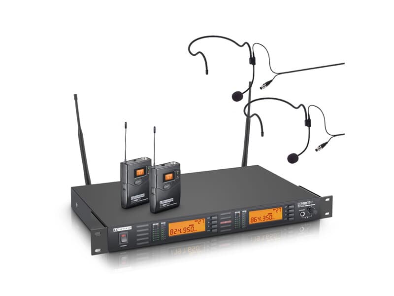 LD Systems WS 1000 G2 BPH2 - Funkmikrofon System mit 2x Belt Pack und 2x Headset