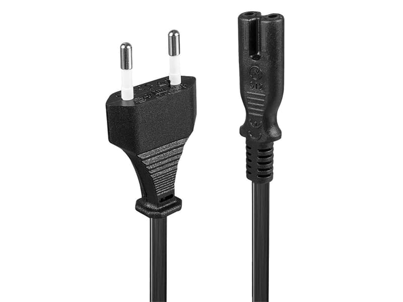 LINDY 30421 2m Euro Netzstecker an IEC C7 - Ideal für die Verbindung von schutzisolie