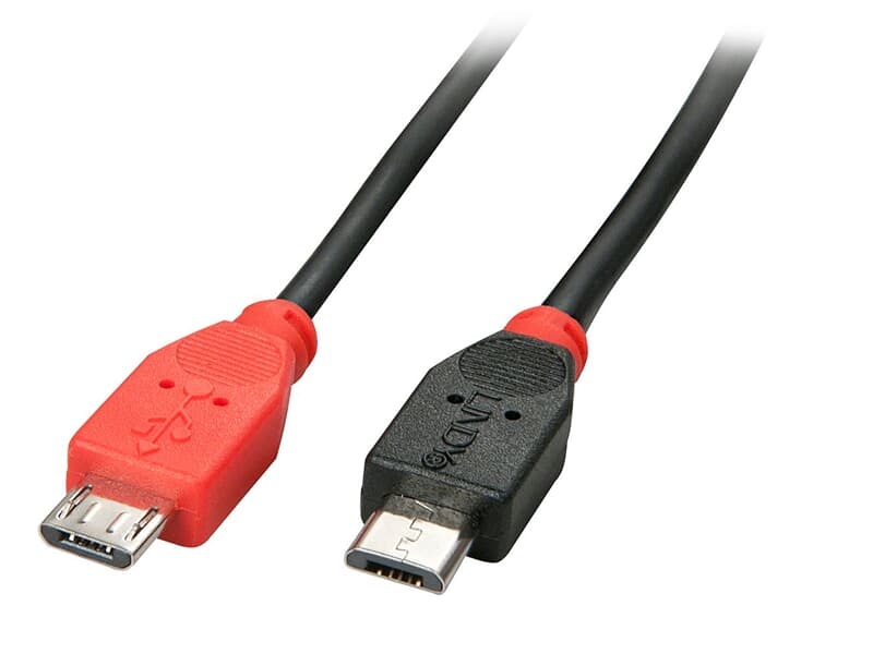 LINDY 31760 USB 2.0 Kabel Typ  Micro-B / Micro-B  OTG, 2m - Micro-B Stecker an Micro-