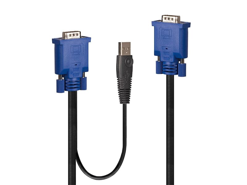 LINDY 32187 - Kombiniertes KVM- und USB-Kabel 3m - Combo Kabel für KVM-Switches 39526 & 39527
