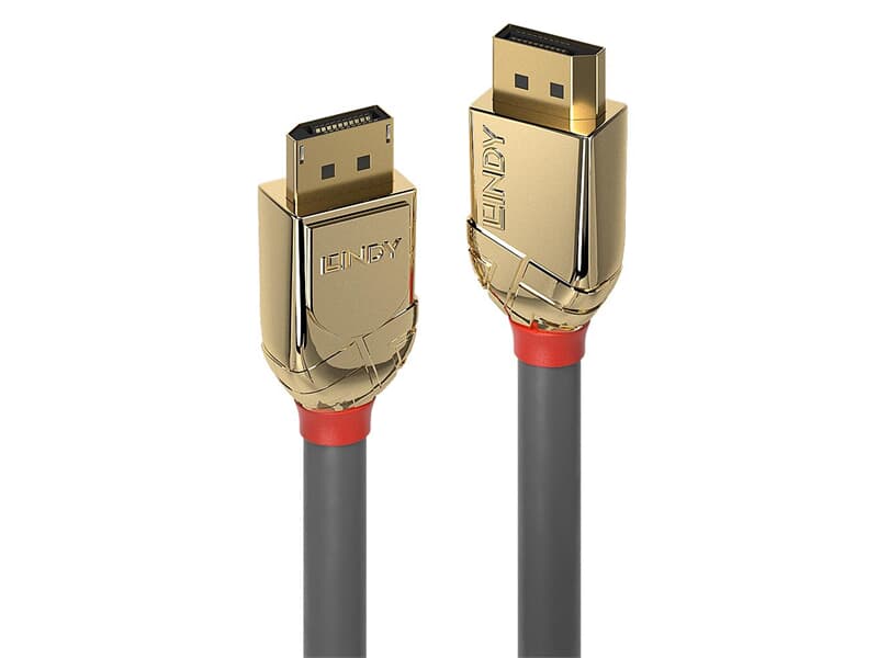 LINDY 36296 10m DisplayPort 1.2 Kabel, Gold Line - DP Stecker an Stecker