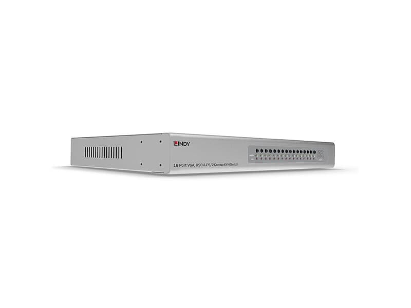 LINDY 16 Port VGA, USB & PS/2 Combo KVM Switch - 16 USB-PS/2-VGA Server Ports
