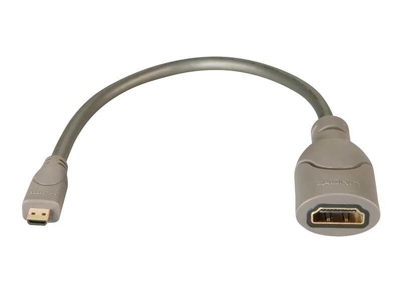 LINDY 41298 Adapterkabel HDMI (Kupp.) an HDMI Micro (St.), ca. 0,15m - HDMI Micro Ada