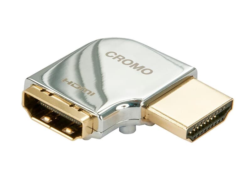 LINDY 41507 CROMO HDMI Adapter, 90 Grad ''Rechts'' - HDMI Winkeladapter 90 Grad lenkt