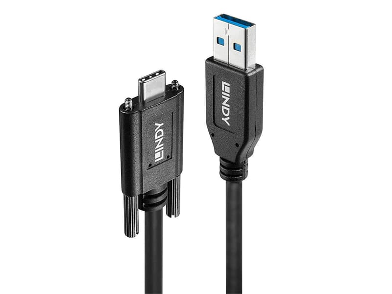 LINDY 41879 - USB 3.1 C/A Kabel 1m, verschraubbar