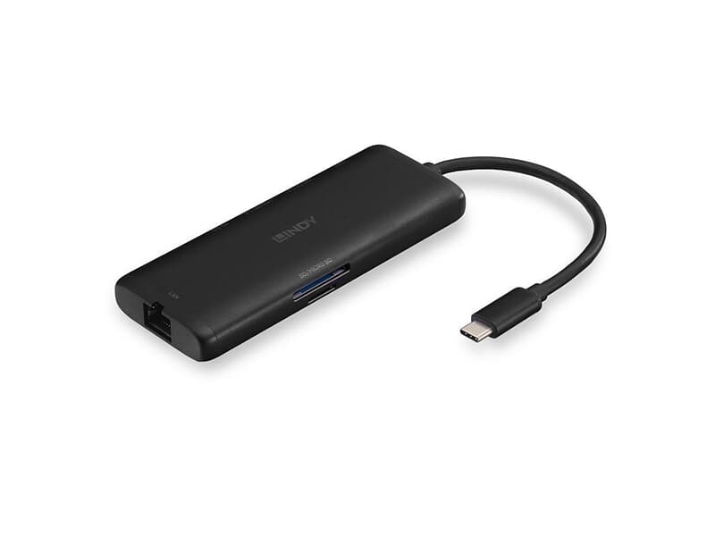 LINDY DST-Mini, USB C Laptop Mini Dockingstation - HDMI, PD 3.0 100W, USB 3.2, Gigabi