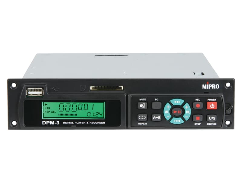 Mipro DPM-3 USB/SD-Player/Recorder für MA 505/705/708/ 808/ 909, Multi-Format, USB, SD