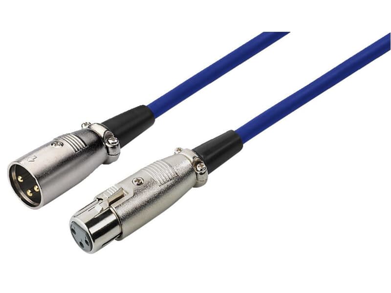MONACOR MEC-50/BL - Audio XLR-Kabel, 0,7m, BLAU