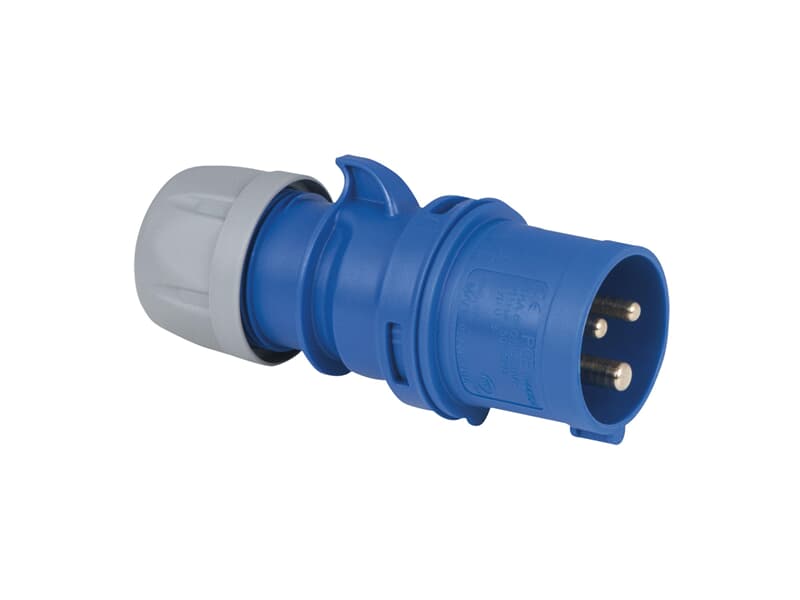 PCE CEE 16 A/240 V - 3P Plug male - Blau - IP44