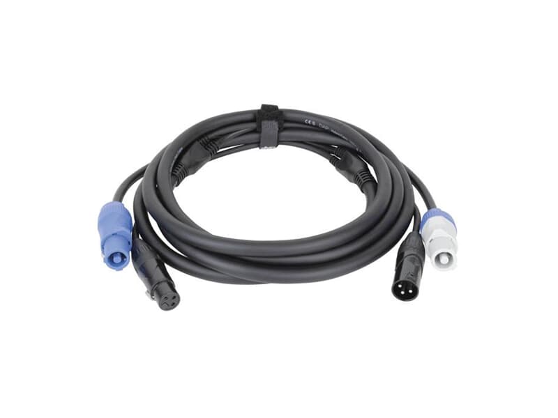 DAP FP-20 LIGHT Hybrid Cable - Power Pro & 3-pin XLR - DMX / Power, 6 m, schwarz