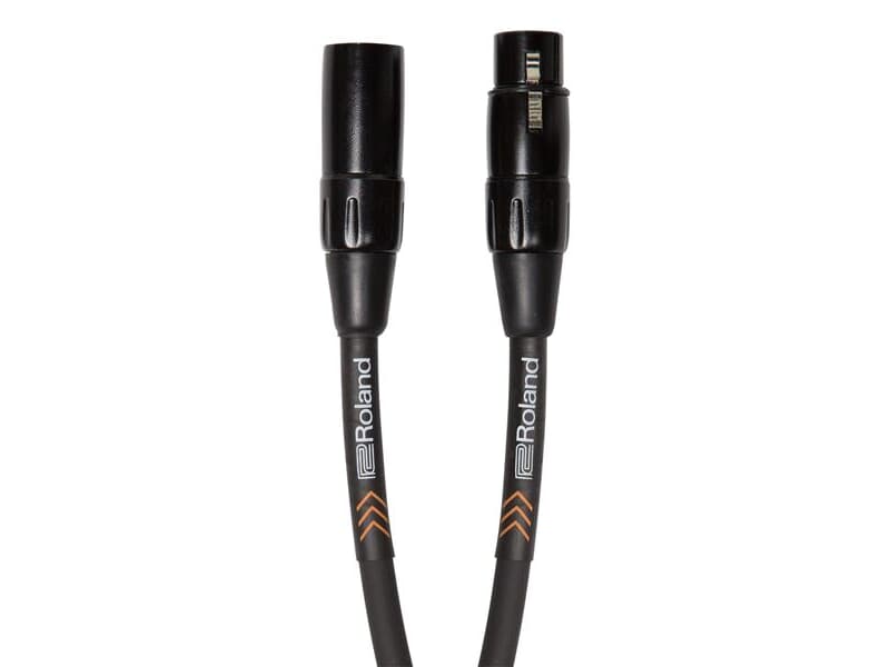 ROLAND RMC-B3 - Symmetrisches Mikrofonkabel mit hochwertigen XLR-Anschlüssen (XLR 3-pol female / XLR 3-pol male | 1,00m) - in schwarz