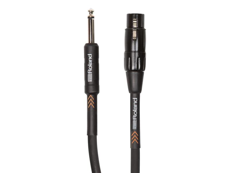 ROLAND RMC-B20-HIZ - Hochohmiges Mikrofonkabel (XLR 3-pol female / Klinkenstecker 6,3mm Mono / 6,00m) - in schwarz