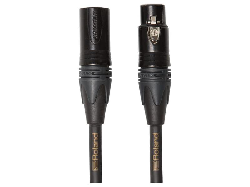 ROLAND RMC-G50 - Symmetrisches Mikrofonkabel mit vergoldeten NEUTRIK XLR-Anschlüssen (XLR 3-pol female / XLR 3-pol male / 15,00m) - in schwarz