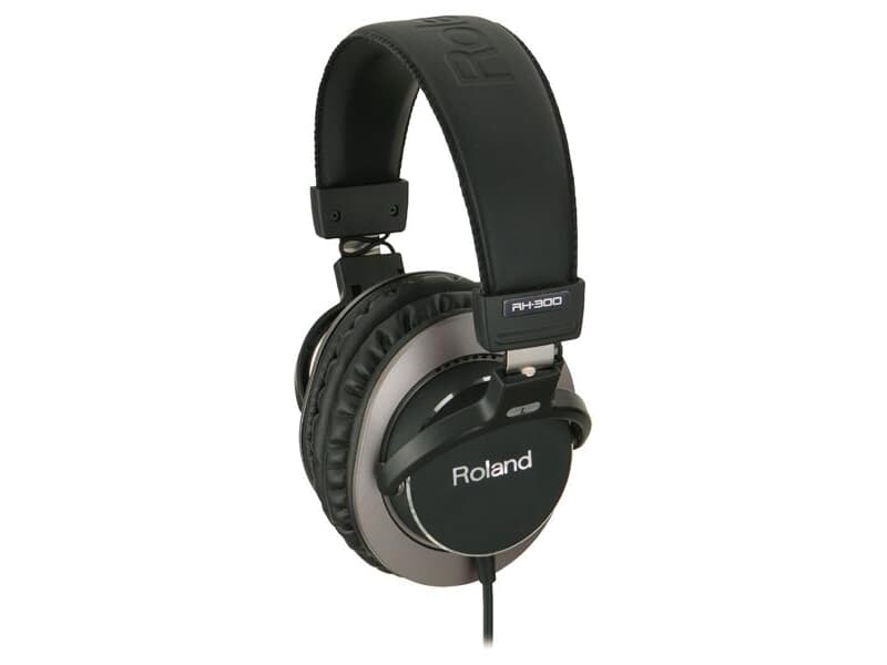 ROLAND RH-300 - Professioneller On-Ear Stereo-Kopfhörer (3,5mm Stereo-Miniklinke + 6,3mm Adapter) - in schwarz