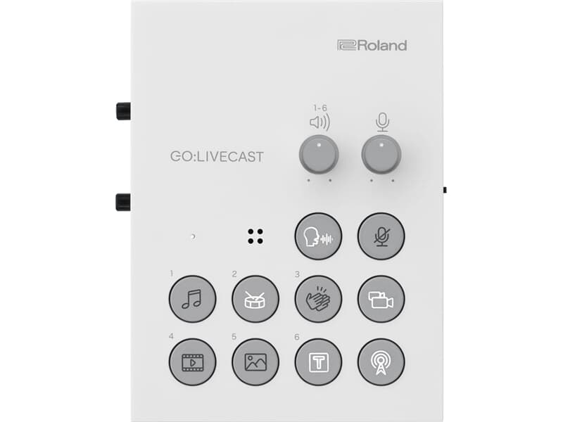 ROLAND GO:LIVECAST - Audio Mixer / Live-Stream-Studio für Smartphones - in weiß