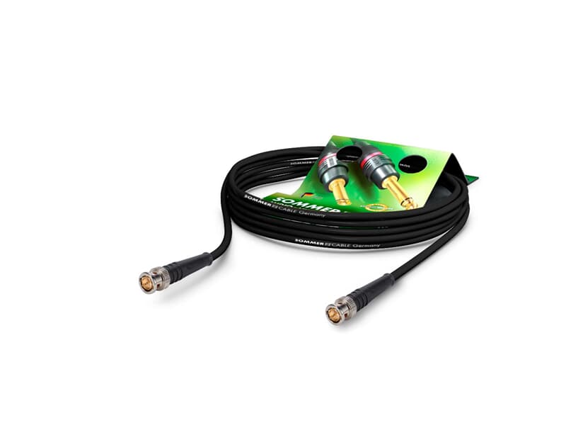 Sommer Cable Video-Patchkabel HD-SDI (HDTV) 0,5 m SC-Vector 0.8/3.7, 1 x 0,80 mm² | BNC / BNC, HICON