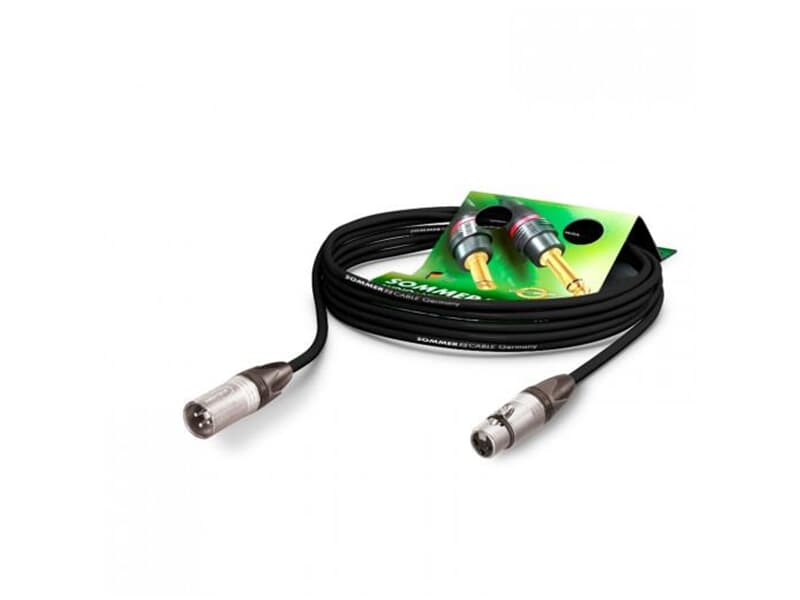 Sommer Cable MEMF-215-2000-SW Lautsprecherkabel Meridian, 2 x 1,50 mm² / XLR / XLR, NEUTRIK®, 20m