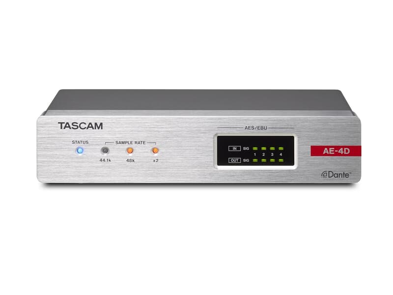 Tascam AE-4D - 2x AES/EBU In und Out DANTE Converter mit DSP. XLR Ansc