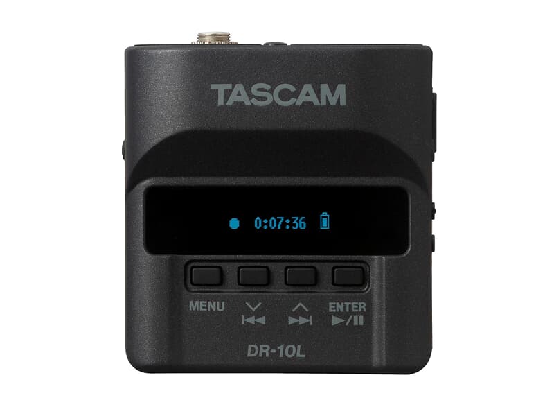 Tascam DR-10L - Digitaler Audiorecorder mit Lavalier-Mikrofon. Kompati