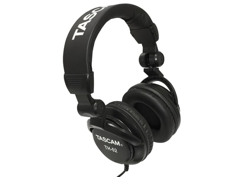 Tascam TH-02 - Geschlossener Stereo-Kopfhörer, zusammenlegbar,  Adapte