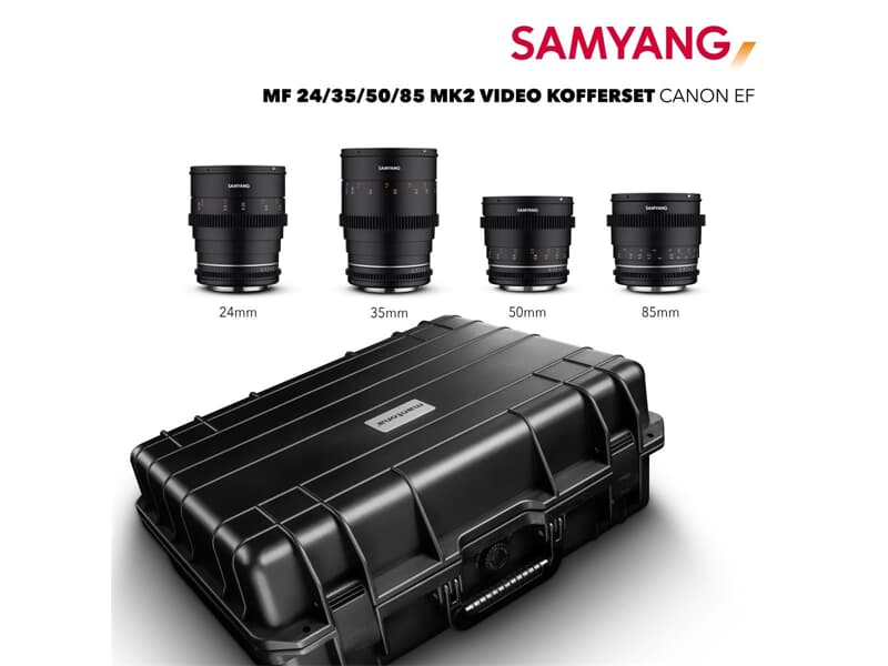 Samyang MF 24/35/50/85 MK2 Video Kofferset Canon EF