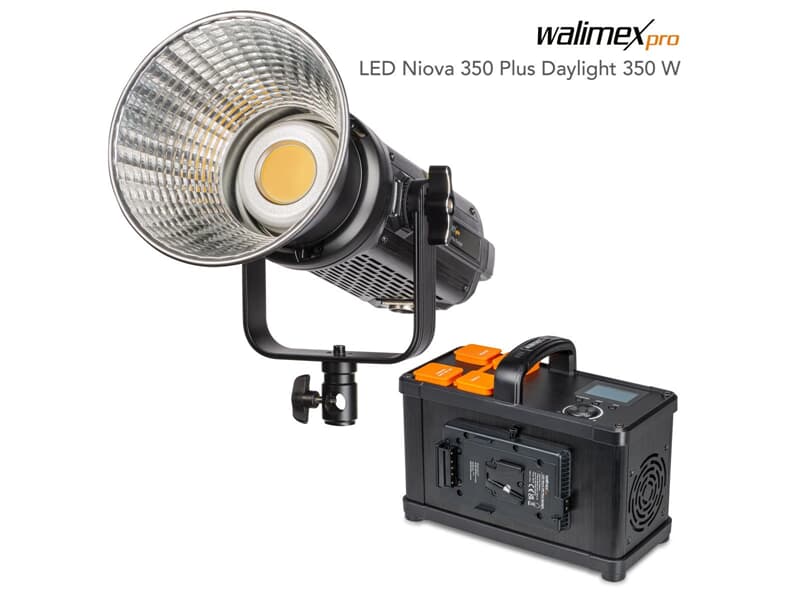 Walimex pro LED Niova 350 Plus Daylight 350W, Extrem leistungsstarke LED Studioleuchte