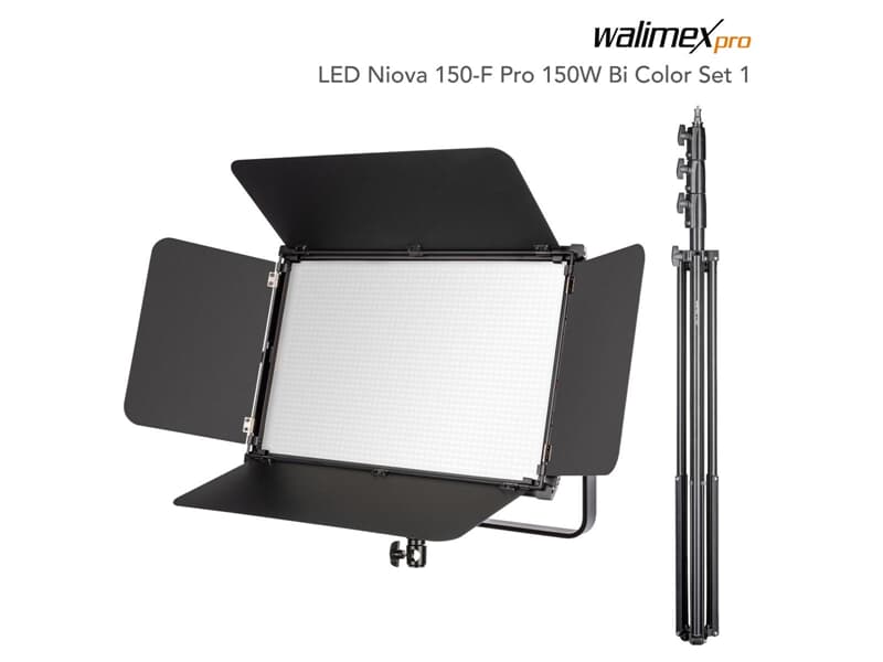 Walimex pro LED Niova 150-F Pro 150W Bi Color Set1
