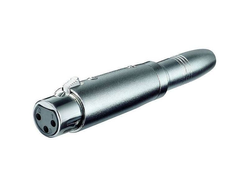 XLR- Adapter, 3pol. XLR-Kupplung > 6,35 mm mono Kuppl.