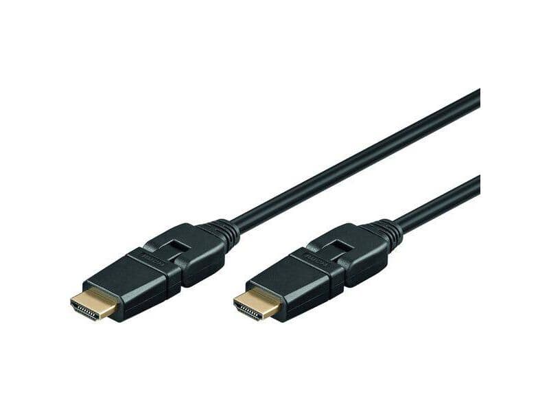 High Speed HDMI® with Ethernet 1,5 Meter, HDMI® A-Stecker>HDMI® A-Stecker drehbar