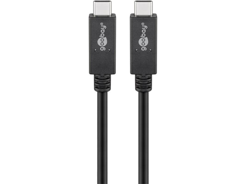 Goobay USB-C™ Kabel USB 3.2 Generation 2x2, 5A, schwarz, 1 m - USB-C™-Stecker > USB-C™-Stecker