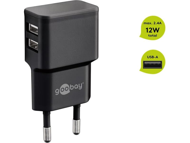 Goobay USB Schnellladegerät QC3.0 (18W) schwarz