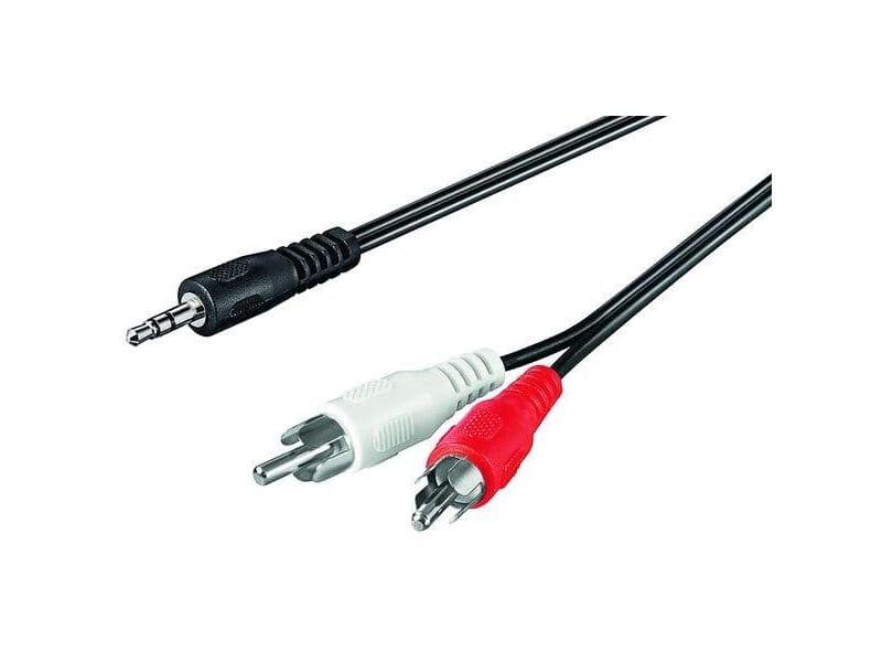 Audio-Video-Kabel 3,0 m , lose Ware, 3,5 mm stereo Stecker > 2 x Cinchstecker