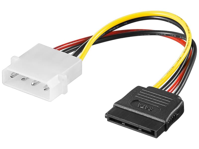 Goobay PC Stromkabel/Stromadapter, 5.25 Stecker zu SATA, 0,13m
