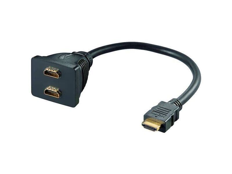 HDMI-Kabeladapter lose Ware, 2x19-pol.HDMI-Buchse>19-pol.HDMI-Stecker