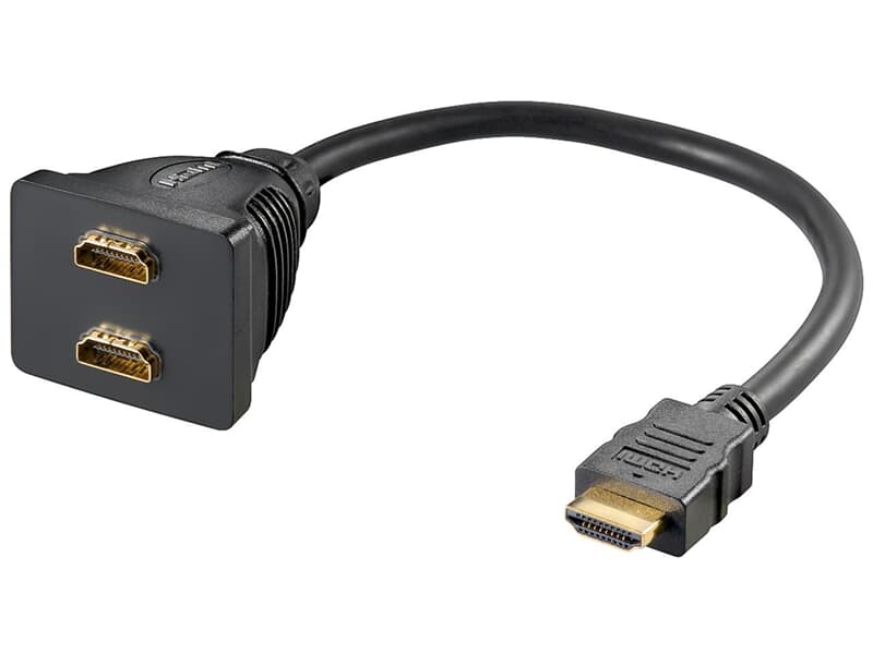 Goobay HDMI™-Kabeladapter, vergoldet