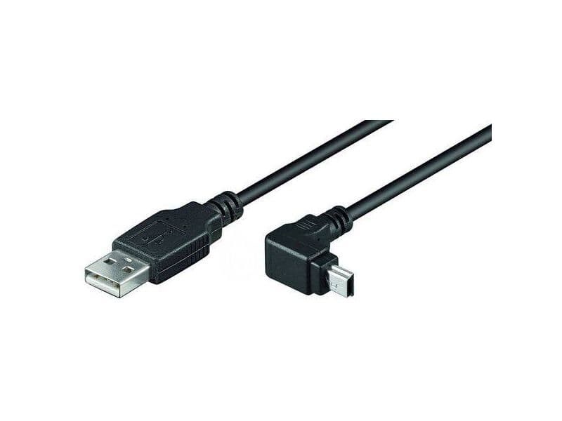 USB Kabel Lose Ware, A Stecker > B Mini-Stecker 5 pol. 90° winkel