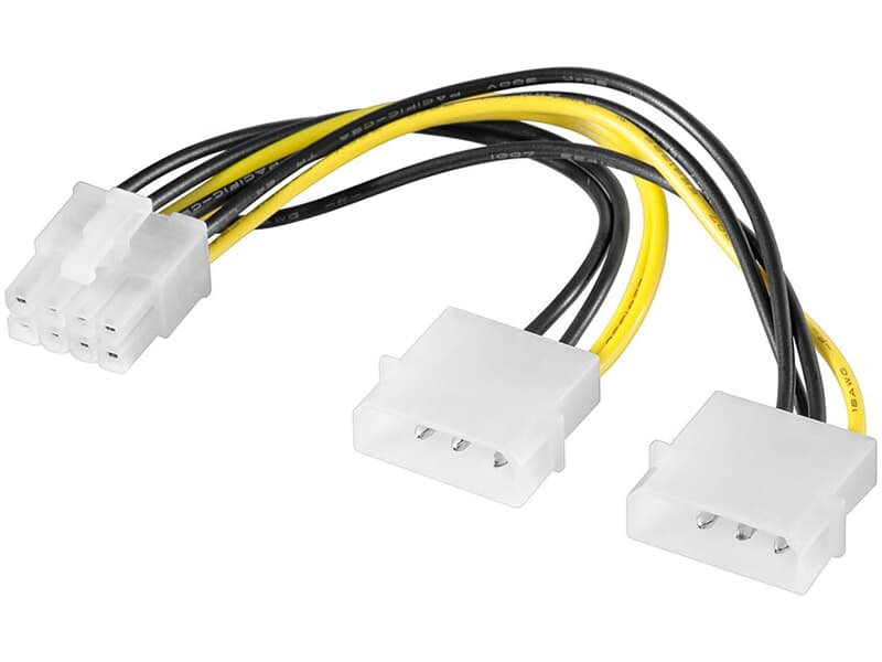 Goobay PC Grafikkarten Stromkabel/Stromadapter, PCI-E zu PCI Express 8 Pin, 0,15m