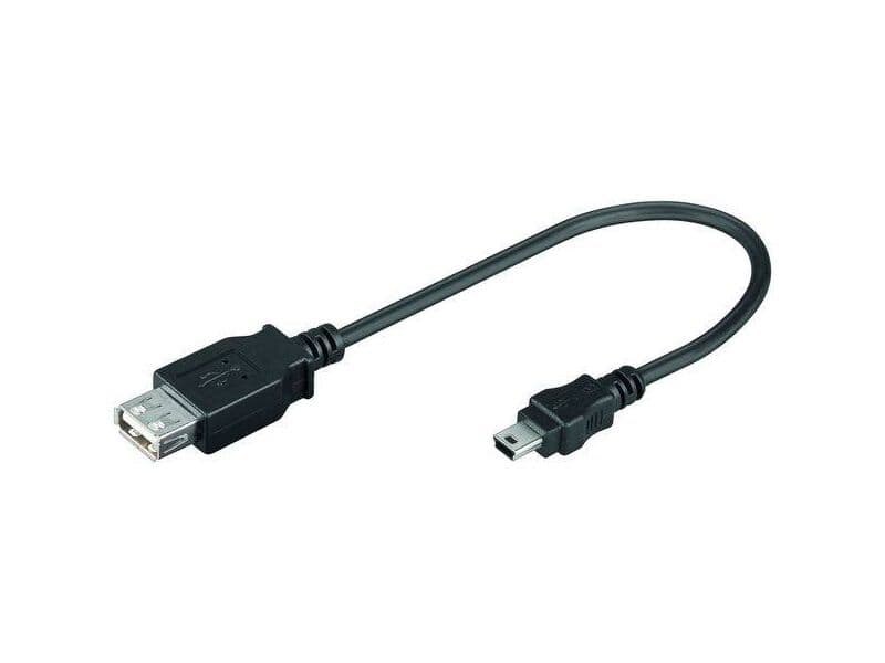 USB-Adapter 0,20m Lose Ware, A Buchse > 5 pol. mini B Stecker