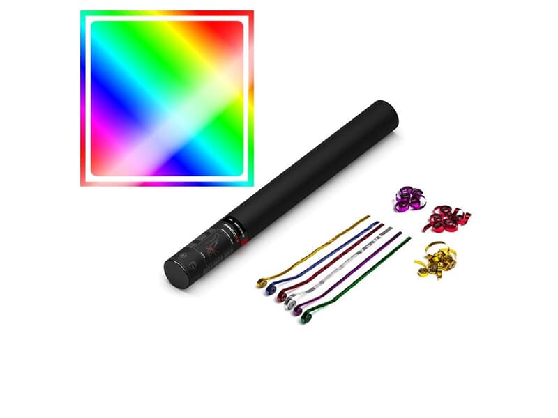 MAGIC FX Streamerkanone Handheld, 50cm, Multicolour Metallic