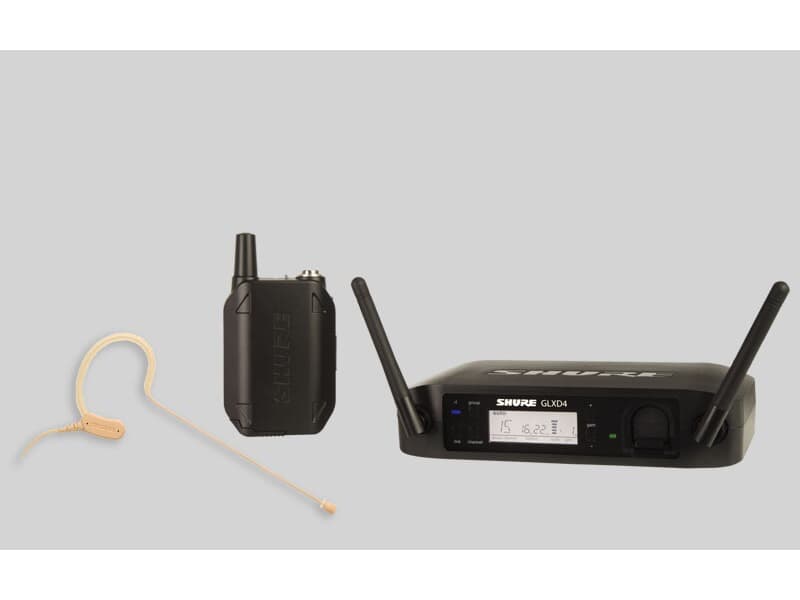 SHURE GLXD14E / MX53 Taschensender mit MX153  Headset digital 2,4 Ghz