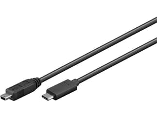 MONACOR USB-311CBM, USB-Adapterkabel von Stecker USB-C™ auf Stecker Mini-USB 2.0 Typ-B 1,0 m