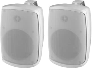 MONACOR WALL-08T/WS, 2-Wege-ELA-Lautsprecherboxen-Paar (weiß)