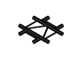 DURATRUSS DT 32/2-C41HX Black, 4-Wege-Kreuz, horizontal, schwarz