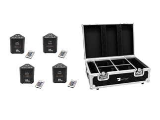 EUROLITE Set 4x AKKU TL-3 TCL QuickDMX + Case mit Ladefunktion